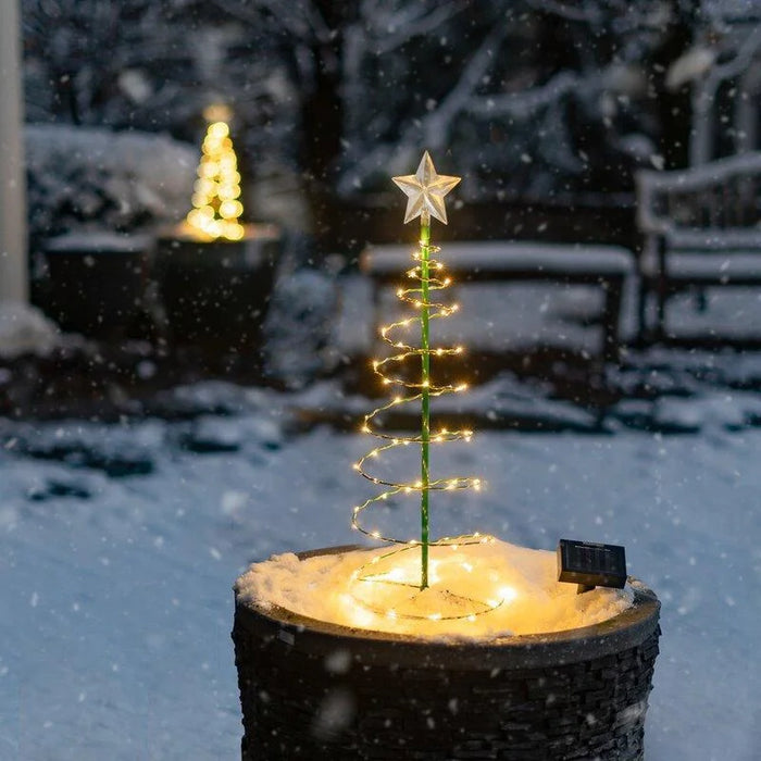 1 Pcs Outdoor Waterproof Solar Led Christmas Tree Decoration Solar Powered String Lights New Year Ornament Garden Decoration