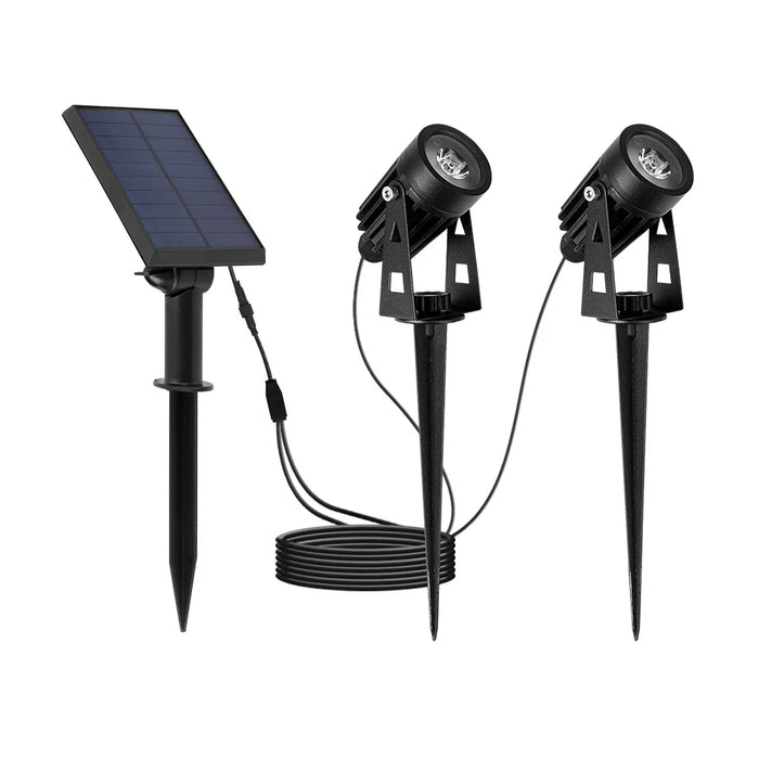 Solar Outdoor Lighting Landscape Yard Garden Tree Separately Lamp Powered Spotlight 4 Warm White Lights Solar Panel