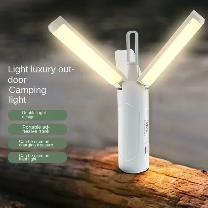 Solar LED Camping Light 5000mAh Portable USB Rechargeable Tent Lamp 5 Mode Torch Emergency Outdoor Waterproof  Hanging Lantern