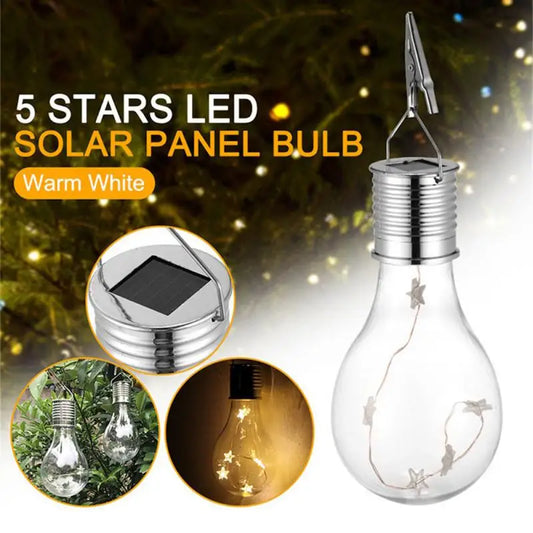 Solar Color Bulb Outdoor Camping Decorative Chandelier Garden Courtyard Corridor Path Solar Bulb Christmas Tree Decoration Light