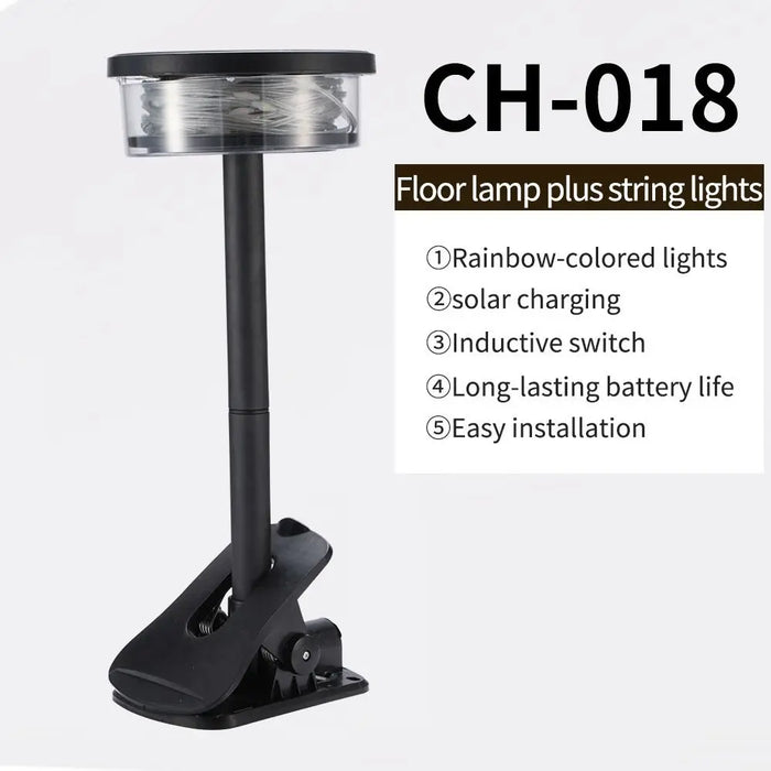 Solar Powered Solar Courtyard Light Super Bright Rainbow-colored Light Outdoor Wall Lamp Waterproof Durable