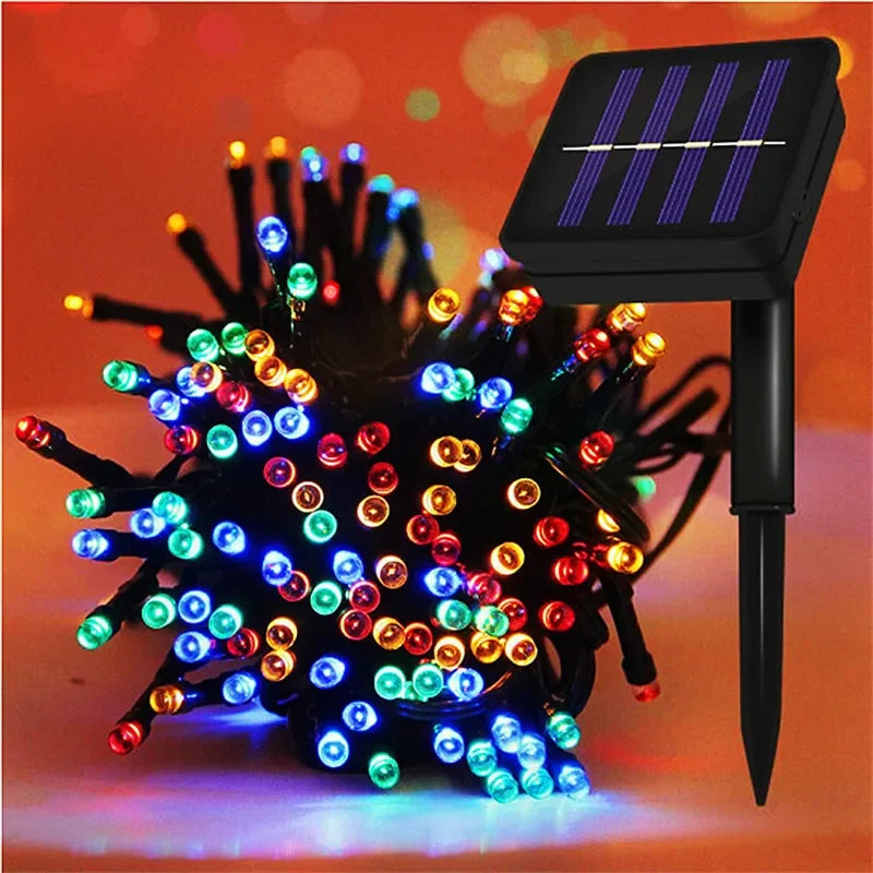 Solar String Light Fairy Garden Waterproof Outdoor Garland for Party Holiday Party Home Decoration Garland Wedding