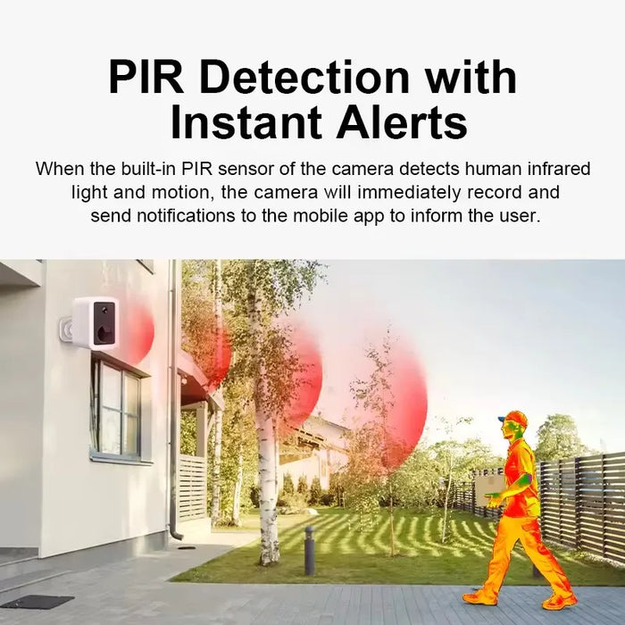 Outdoor 3MP Solar HD Surveillance Camera LED Full Color Night Vision Intelligent Motion Detection IP66 Waterproof High Endurance