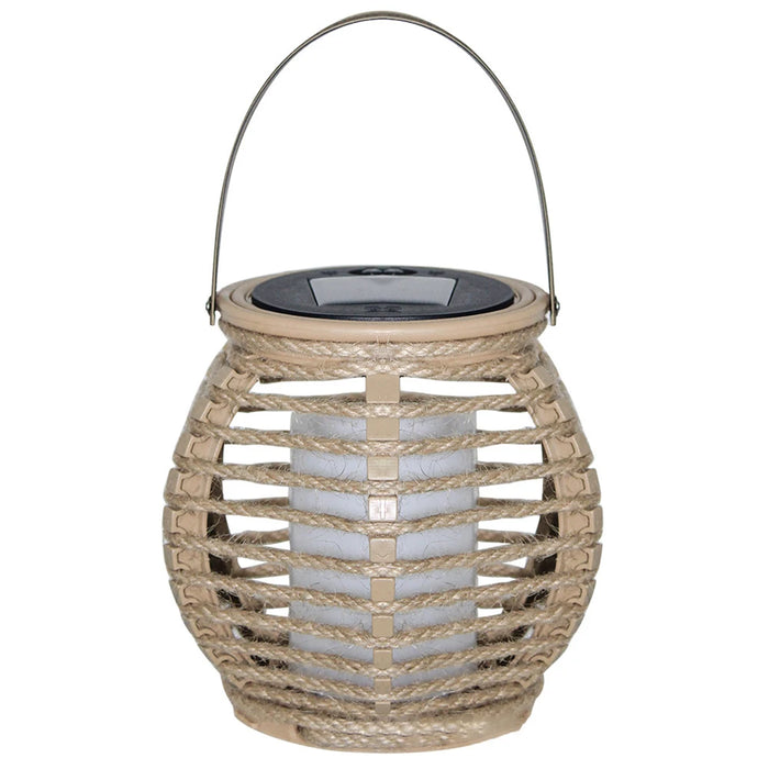 Outdoor Solar Lantern IP44 Waterproof Solar Hanging Lantern Light Outside Big Rattan Solar Light for Yard Garden Home Decoration