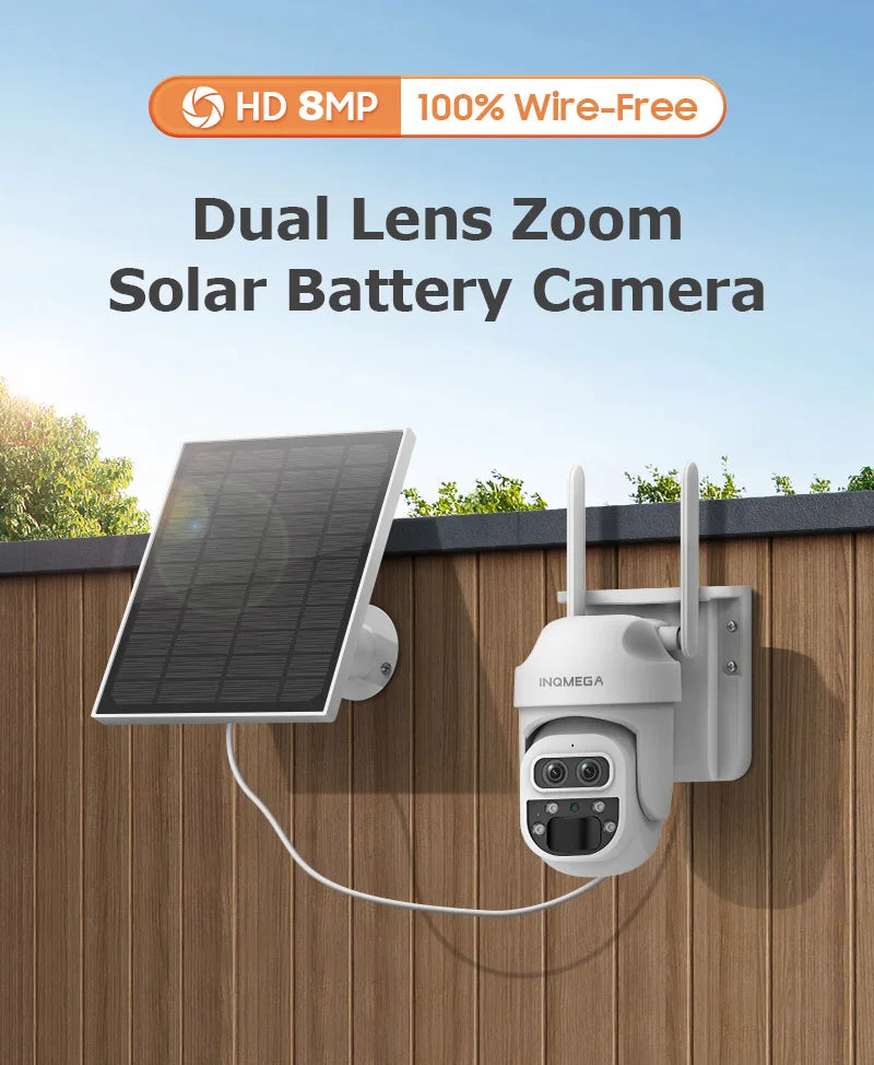 Solar Camera Security Cameras Wireless WIFI / 4G Solar Outdoor Camera 8MP 4K 12X Zoom SIM Human Detection Security Kamera