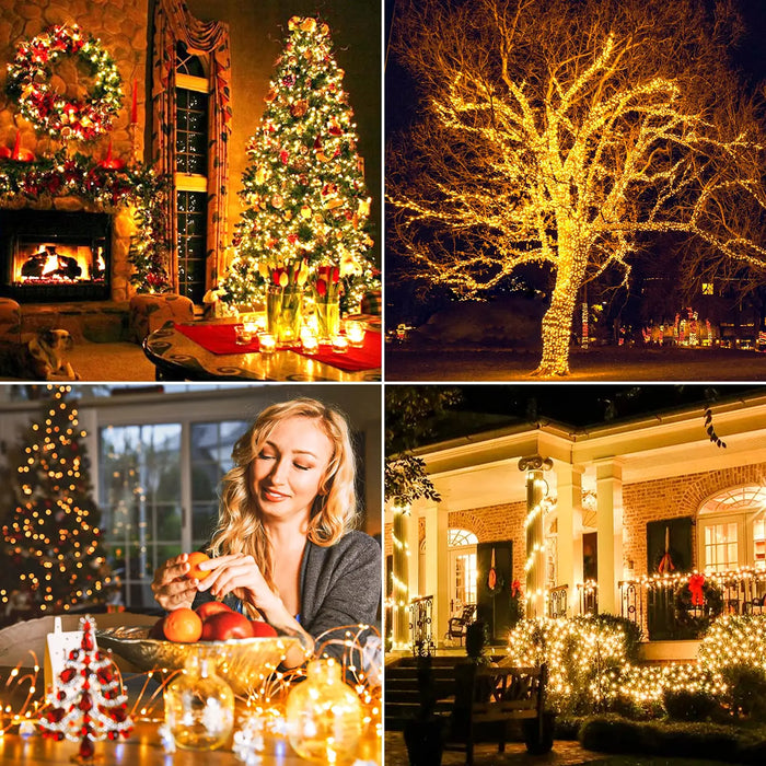 Solar String Outdoor LED Light Garden Fairy Lights 7m/12m/22m/32m/52m/102m Led Twinkle Waterproof Lamp for Christmas Party Decor