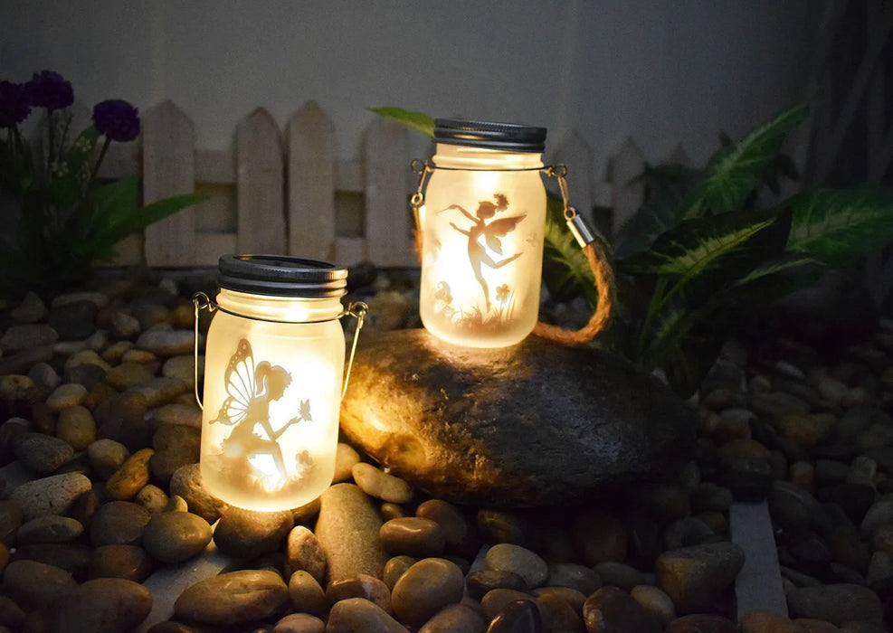 Solar Mason Jar Light Solar Lantern Fairy Lights Waterproof IP65 Hanging Standing Solar Lamp Garden Ornament for Patio Lawn