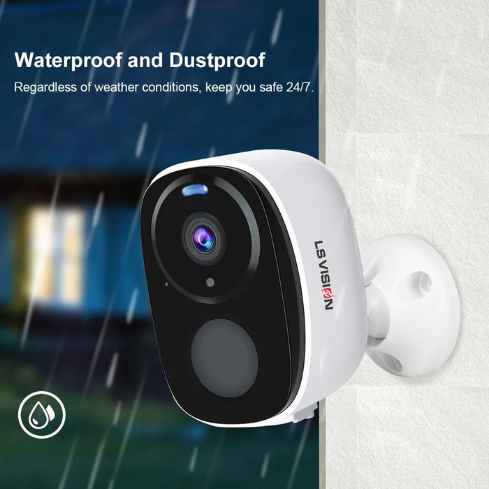 LS VISION Solar Security Cameras Wireless Outdoor 5MP UHD Battery Power WiFi Surveillance Color Night 2-Way Audio Motion Detect