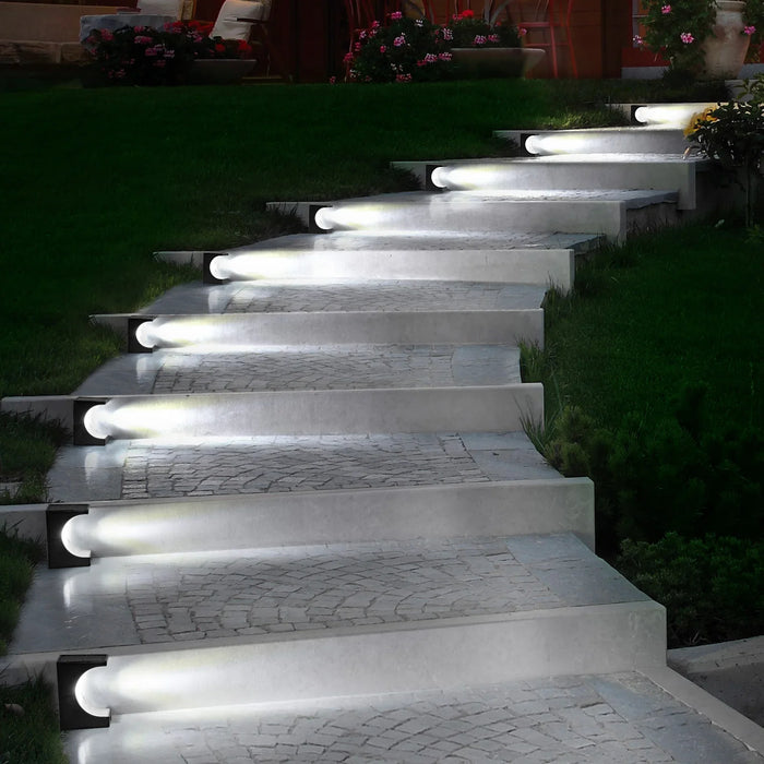 1/4PCS LED Step Lamp Solar Stair Light Outdoor IP65 Waterproof Solar Light for Garden Deck Path Balcony Decor Lighting