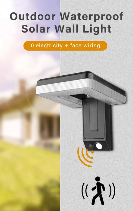 Outdoor Solar Wall Lamp Street Lights Motion Sensor Solar Powered Sunlight Lamps Waterproof Foldable Light for Garden Lighting