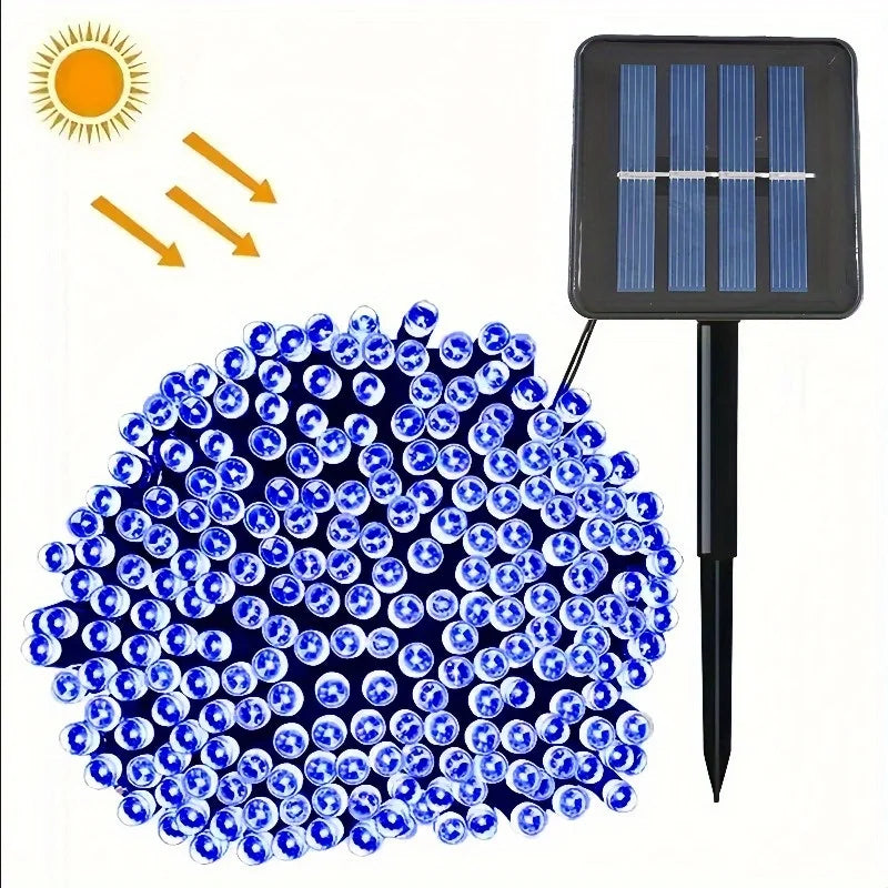 Led Solar String Lights Outdoor Solar Christmas Lights 8 Modes Twinkle Fairy Lights for Xmas Tree Garden Wedding Decoration
