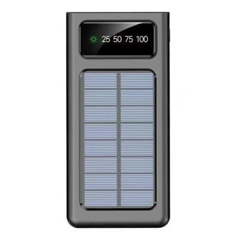 BCAK  Solar Power Bank 500000MAH  Convenient Ultra-thin Built-in Cable Outdoor Camping Mobile Power Supply /200000mAh /300000mAh