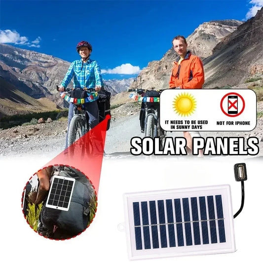 Solar Camping Equipment Emergency Tool Portable Power Source for Outdoor Use Travel Camping Flashlight Fan Mobile Phone Charging