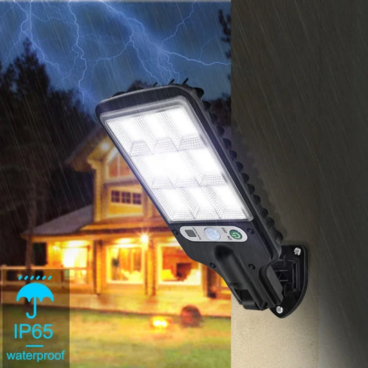 Solar 108COB  Led Courtyard Wall Lamp With 3 Mode Waterproof Motion Sensor Security Lighting Street Lights for Garden Patio Path