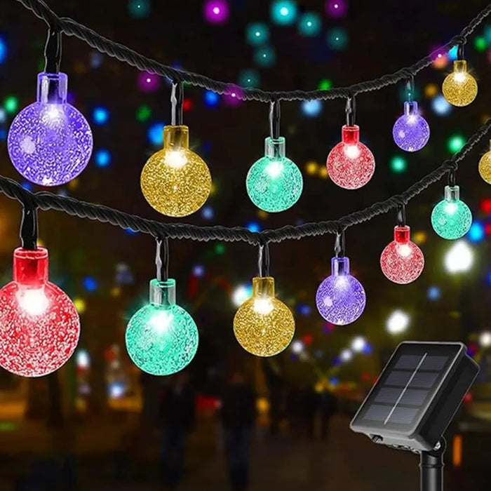 Solar String Lights Garden LED Outdoor Crystal Ball Fairy Light Home Patio Yard Christmas Decoration Lamp Garden Garland Wedding