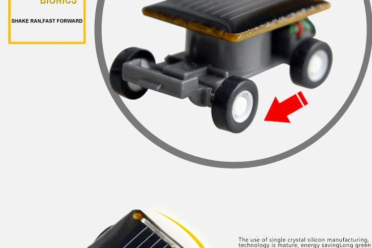 Solar Power Mini Sports Car Smaller Solar Power Project Car Mini Toy Car Educational Gadget Kids Gift Funny Racer