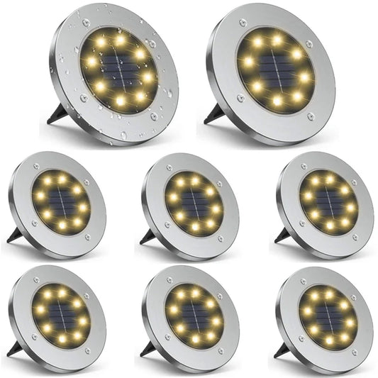 Solar Ground Light Garden Lamp Solar Powered Landscape Path Outdoor for Yard Backyard Lawn Patio Decorative Wedding Christmas