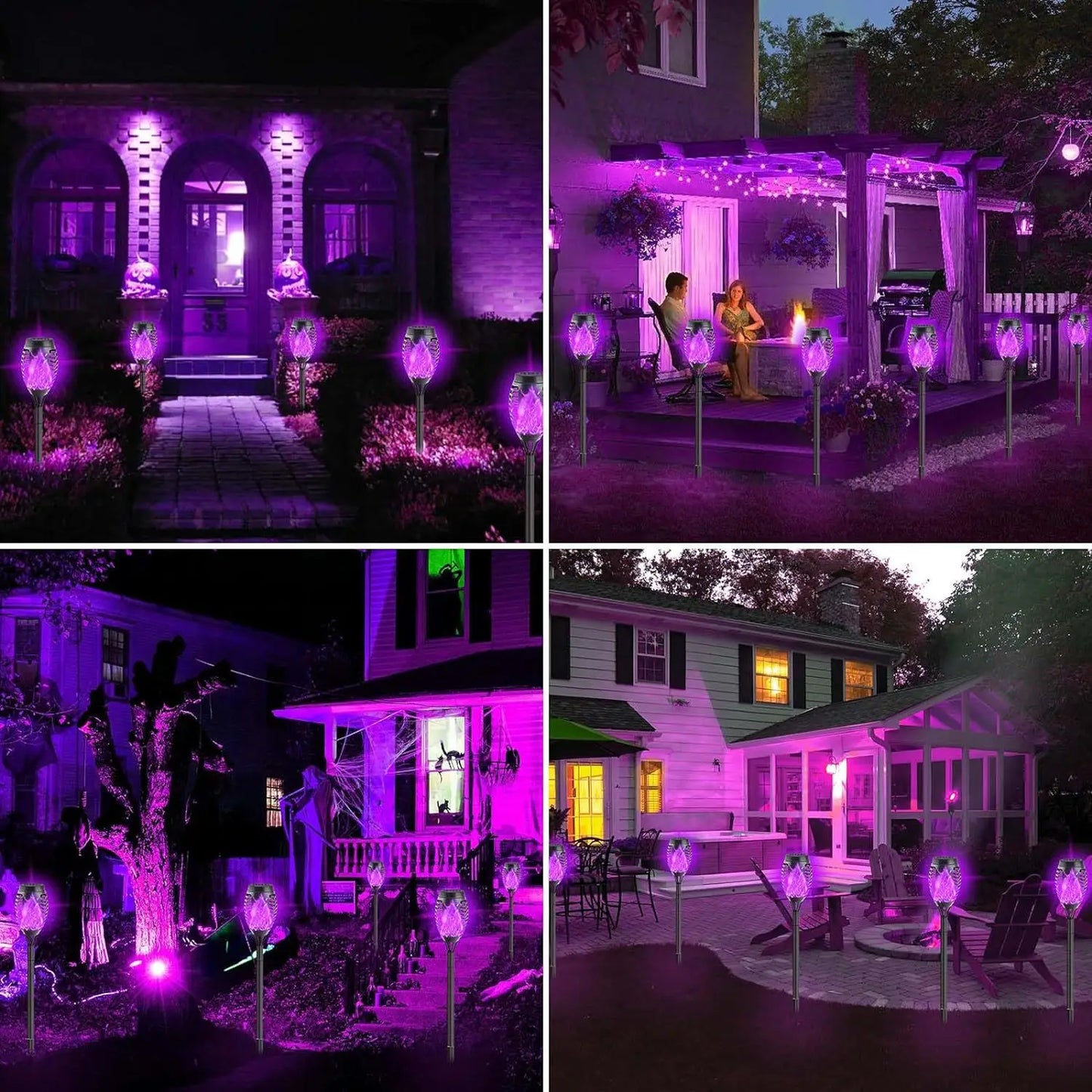 Solar Torch Flame Lights for Halloween and Ghost Festival Solar Light Outdoors