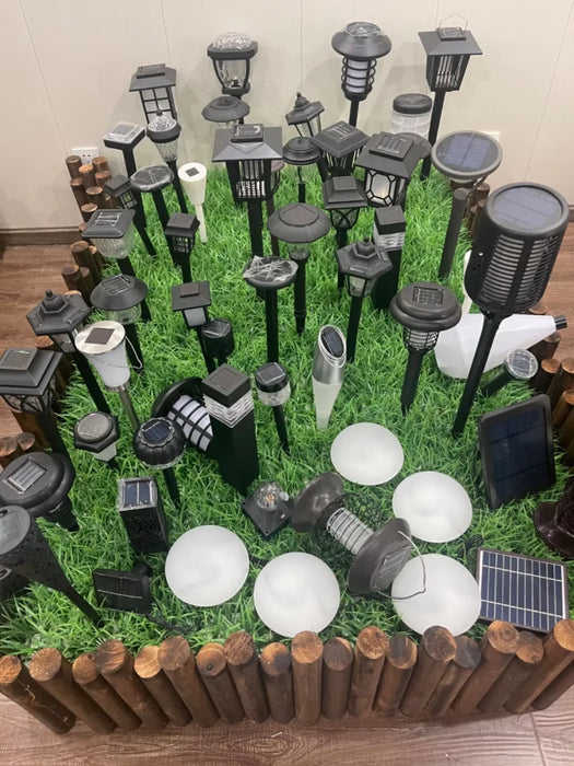 2 LEDs Wall Solar Floor Lights IP65 Waterproof Floor Lights Aisle Corridor Terrace Solar Garden Lights