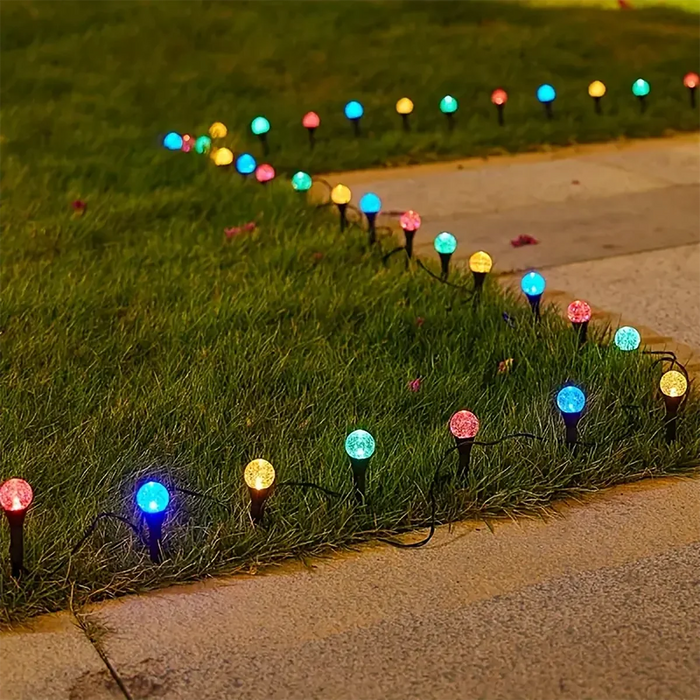 Solar Bubble Ball Lawn Lights Outdoor Garden Pilot Light String for Lawn Patio Camping Birthday Lawn Decor Decoration Lighting