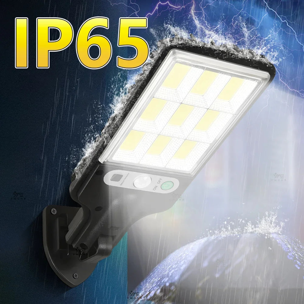 400000Lm Super Bright Outdoor Solar street Light Wall Lamp Motion Sensor Remote Control Garden Decor Light Night Light gifts