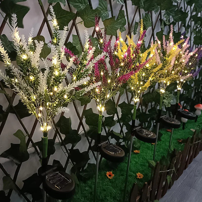Solar Garden Lights Wild Flower Chrysanthemum Stake Lawn Lamp Waterproof Garden Butterfly  Lamps Yard Art for Home Decoration