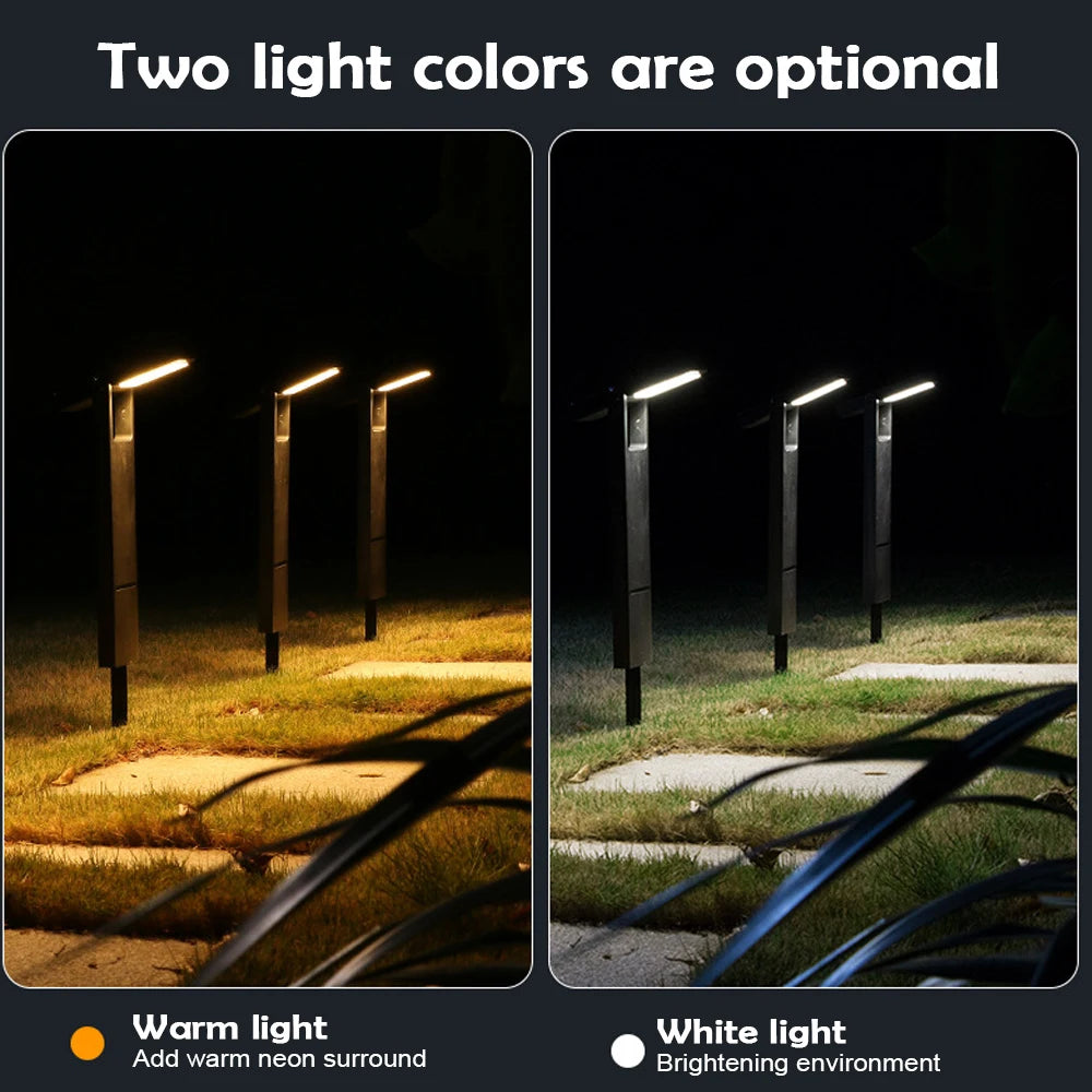 Solar Pathway Lights Outdoor Adjustable Head Solar Path Lights 4Modes 2200 MAh Waterproof  Solar Powered Landscape Light Garden