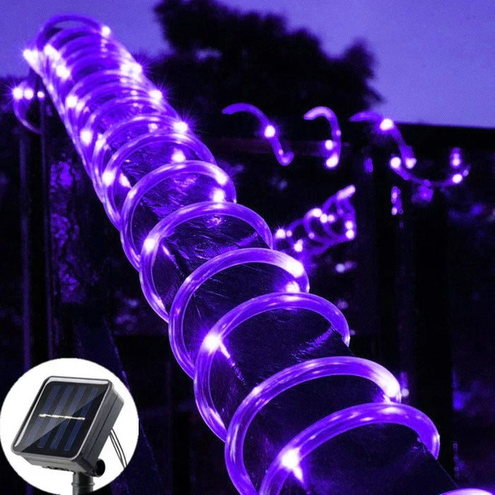 Solar String Light Outdoor Tube Rope Lights Waterproof Tube Lights for Home Garden Wedding Christmas Parties Decor Led Lights
