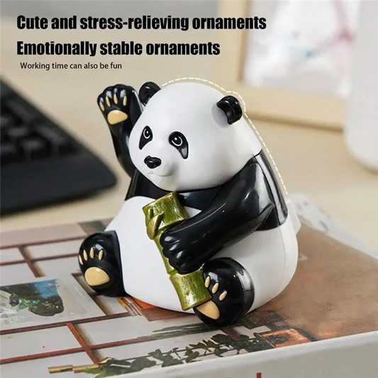 ABUN-Solar Dancing Toys Solar Panda Bear Bobblehead Collectible Figurines Car Dashboard Decor Panda Desk Accessories Office