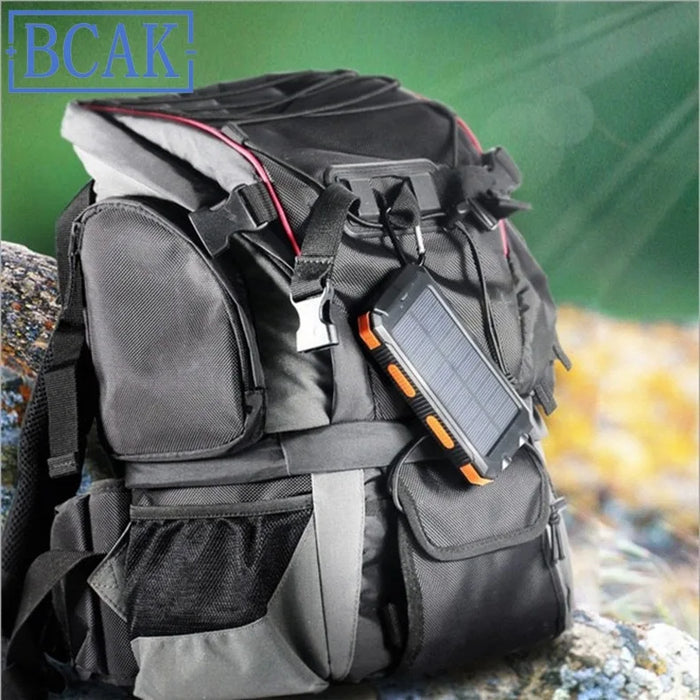 Hot New Style 200000mAh  Large Capacity Solar Power Bank New Portable With Lanyard Compass External Battery Outdoor Camping Char