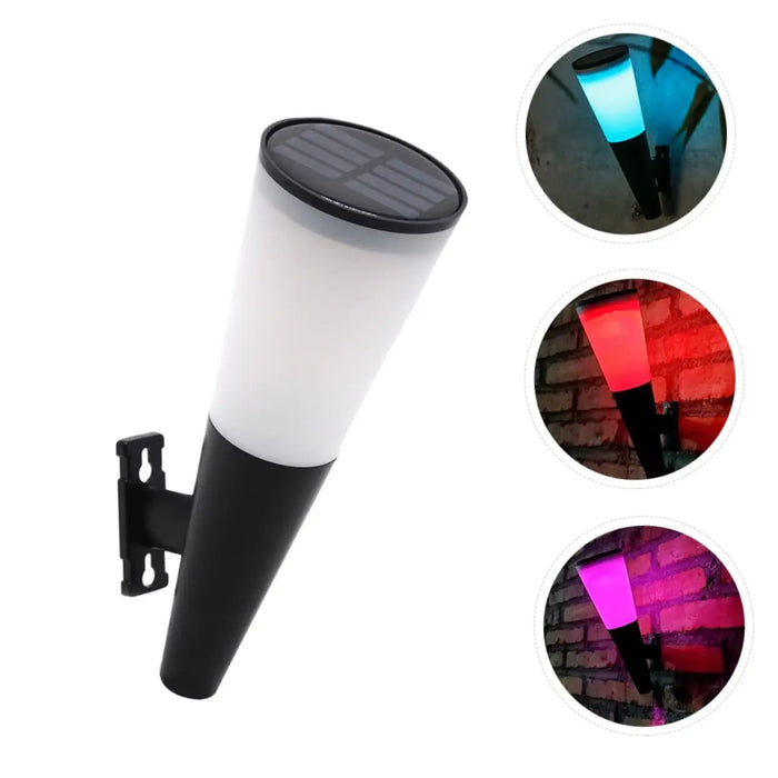 Solar Wall Light Exterior Outside Solar Fence Lights Pathway Light Outdoor Solar Lamp Wall Sconce For Garden Backyard Front Door