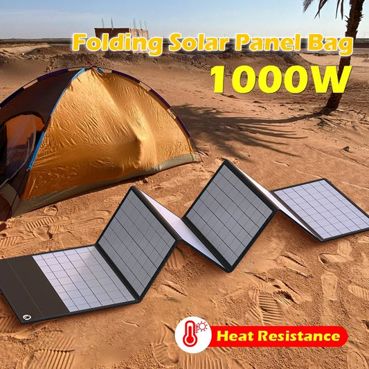Ultra-Light Solar Panel Bag Budget 600W/1000W Solar Generator - Folding Panel with USB/DC, Perfect for Home & Outdoor Use