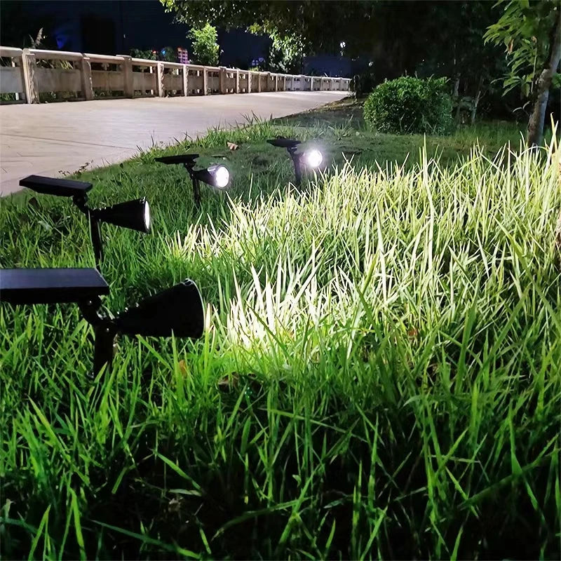 1pc 4/7/18/36LED Solar Spotlights Outdoor IP65 Waterproof Brightness Adjustable Spot Light  for Garden Backyard Driveway Patio