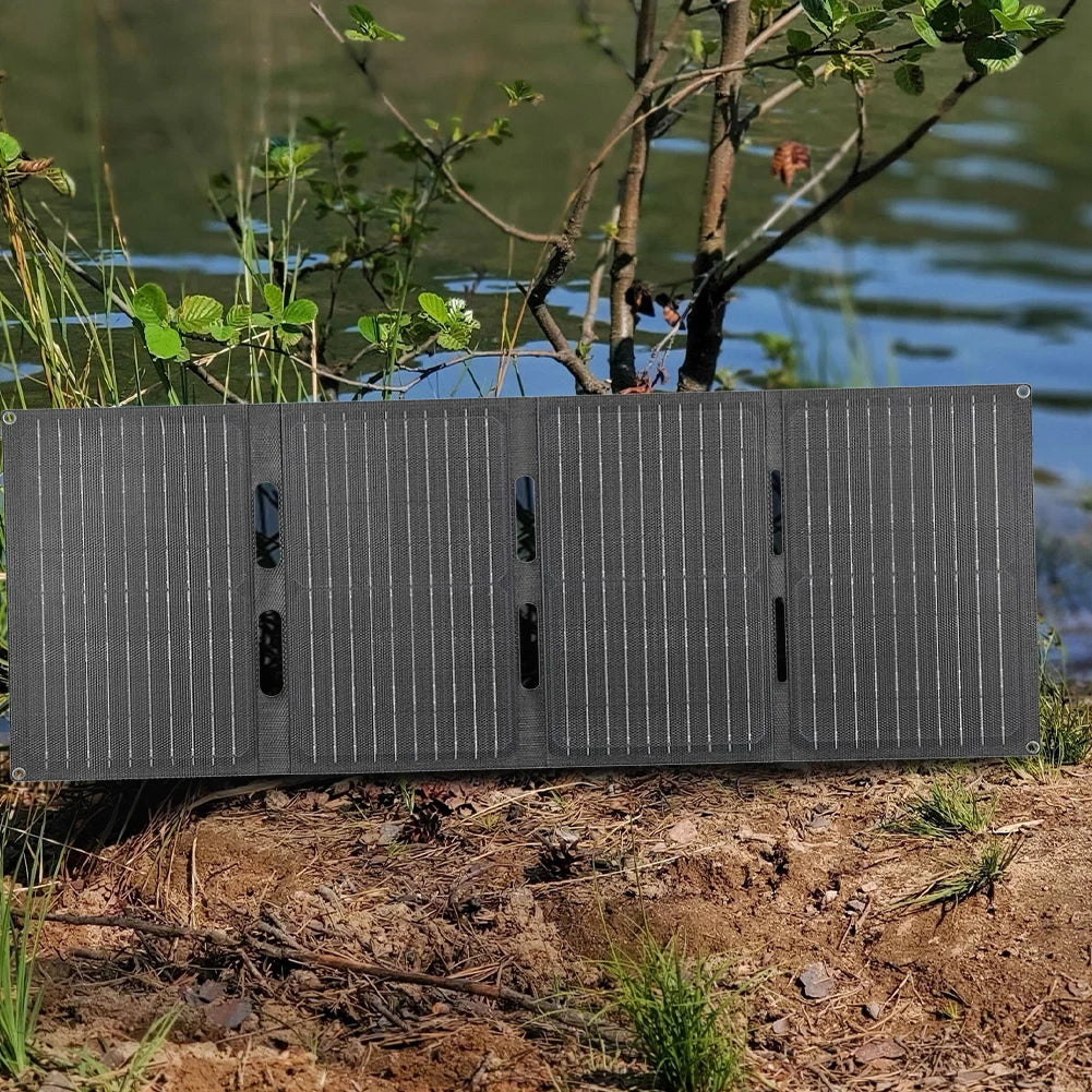 60W Folding Solar Panel with Type-c/USB/DC Ports Foldable Solar Charger IP65 Waterproof Portable Solar Panel Charger Solar Cell