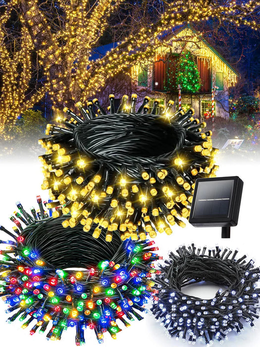 Outdoor Solar String Lights LED Garland Fairy Light Solar Powered Garden Decor Light for Patio Yard Tree Wedding Christmas Party