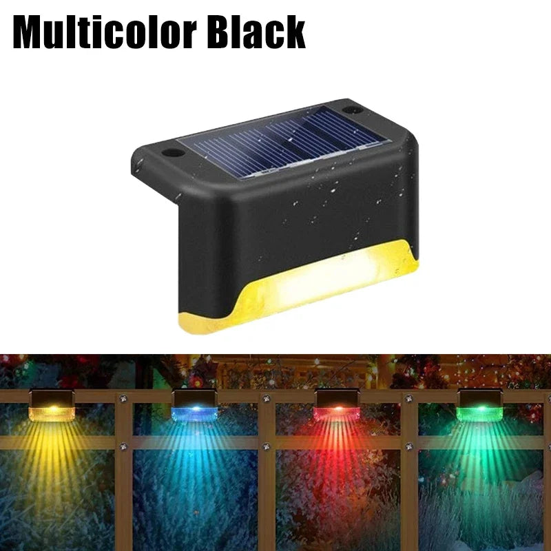 4/8/12 Pcs Solar Fence Lamp Outdoor LED Lighting Garden Fence Decoration Illumination for Courtyard Stairs or Exterior Wall