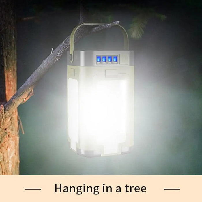 Solar Portable Camp Light Camping Lamp Foldable Flashlight Emergency Power Bank Work Floodlight For Outdoor Camping