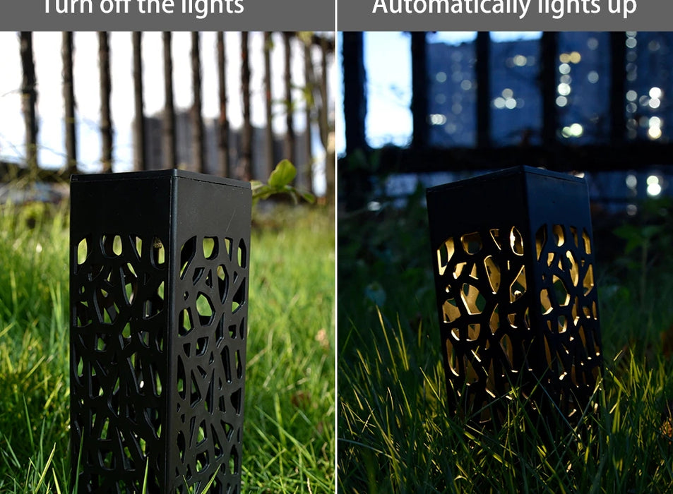 Solar Garden Light Outdoor Solar Hollow Lawn Lamp Decoration Lighting Waterproof For Pathway Yard Park Courtyard Sunpower