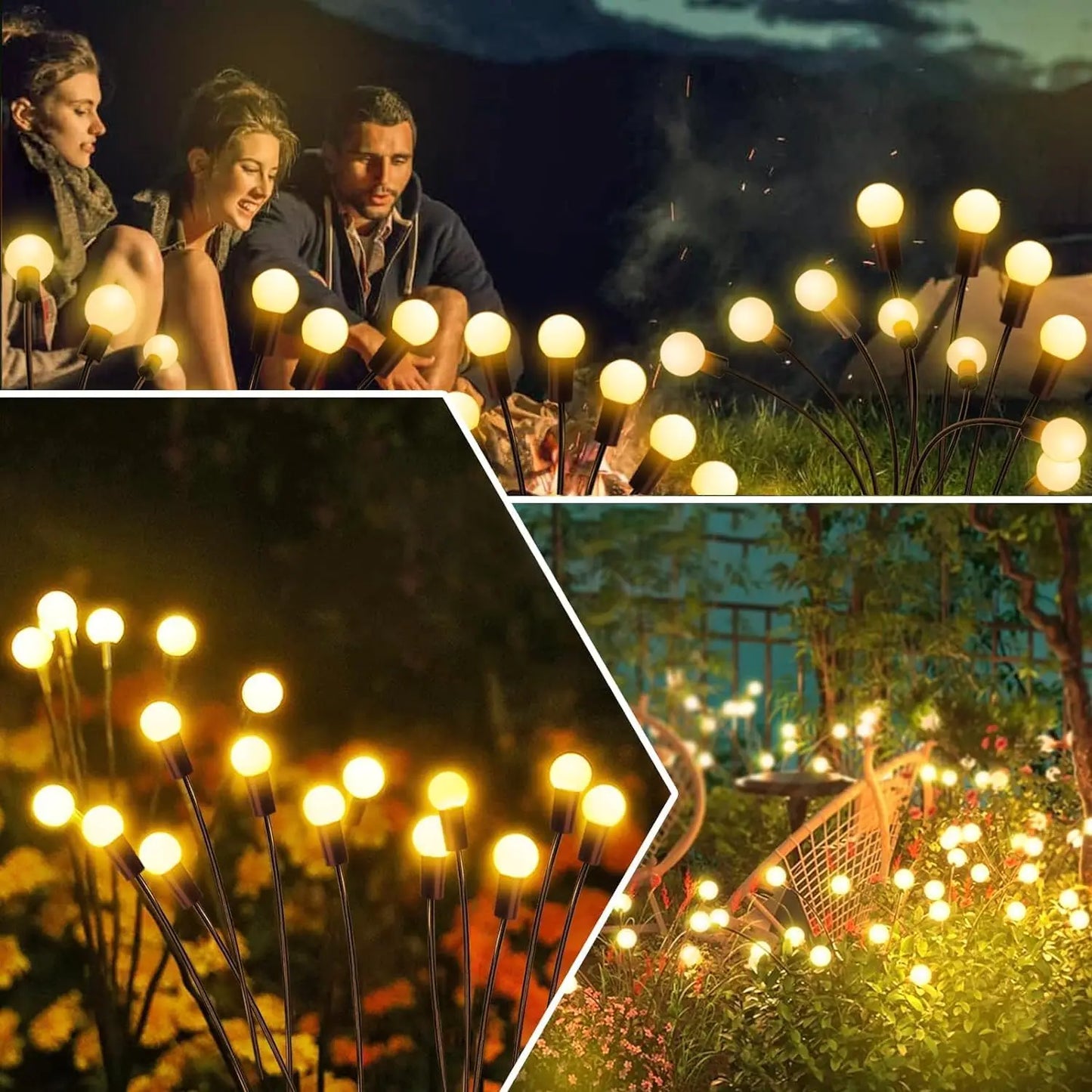 Solar Garden Lights Solar Swaying Light Sway by Wind Outdoor Lights Solar Garden Decorative Lights Yard Patio Pathway Decoration