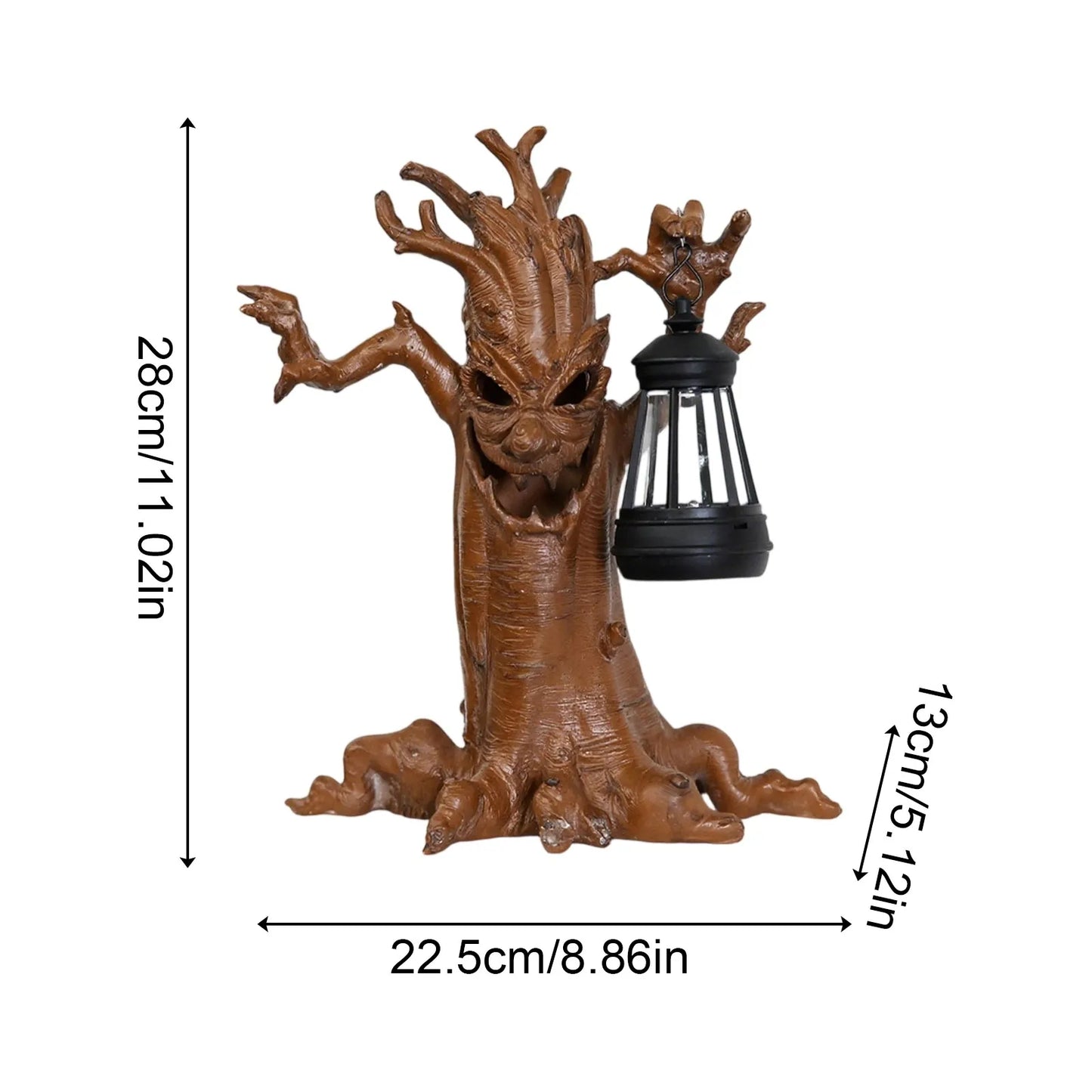 Halloween Tree Ornament Solar Handheld Light Festival Horror Atmosphere Scene Decoration Tree Ornament
