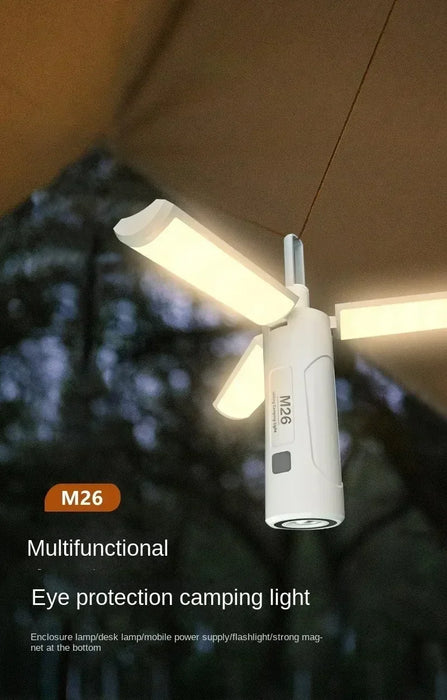 Solar LED Camping Light 5000mAh Portable USB Rechargeable Tent Lamp 5 Mode Torch Emergency Outdoor Waterproof  Hanging Lantern