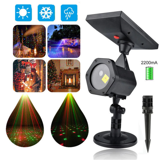 Solar Christmas Projection Light Outdoor Waterproof Lawn Light Dynamic Christmas Solar Powered LED Starry Star Projection Lamps
