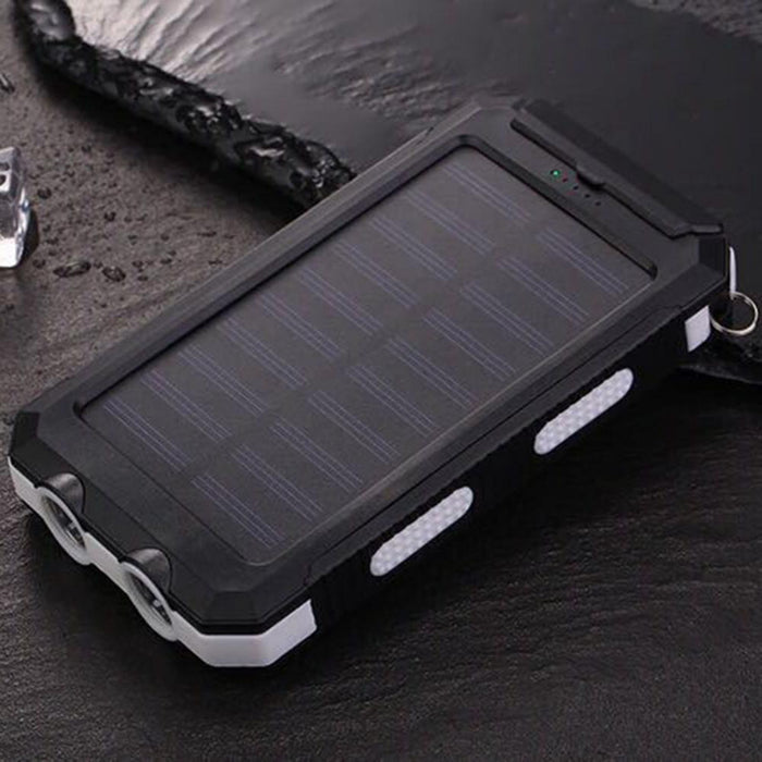 Solar Panel DIY Power Bank Case Charge Storage Box Dual USB Power Bank Shell SOS Light Flashing Light Compass Power Bank Box
