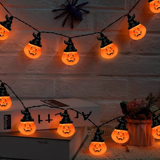 Solar Lights for Halloween Decorations Pumpkin Outdoor Spooky String Lights for Easter Garden Yard  Decor