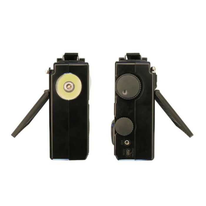 Solar Portable Emergency Radio LED Flashlight Music Player FM AM SW Radio Receiver Multi Function Multi Band