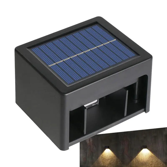 Solar Wall Lights Outdoor Motion Sensor Fence Lights For Outside Waterproof High Bright Modern Up & Down Dusk To Dawn Deck Light