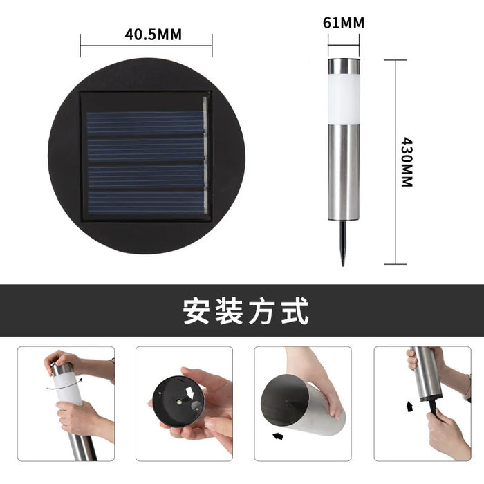 Solar Pathway Lights Waterproof Upgraded Walkway Landscape Outdoor Driveway Auto On/Off Lights for Yard Lawn Patio