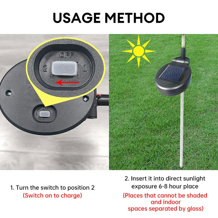 Solar Azalea Flower Lights Waterproof Garden Light Outdoor Pathway Lights Yard Lawn Patio Decorative Lamp Solar Landscape Light