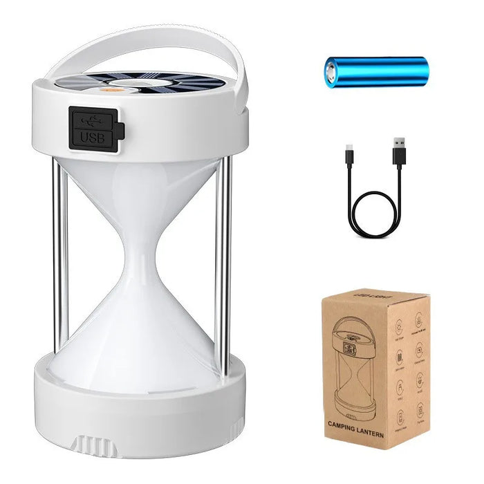 Solar LED Camping Lantern Light Outdoor Waterproof Emergency Rechargeable Multifunctional Portable Tent Flashlight