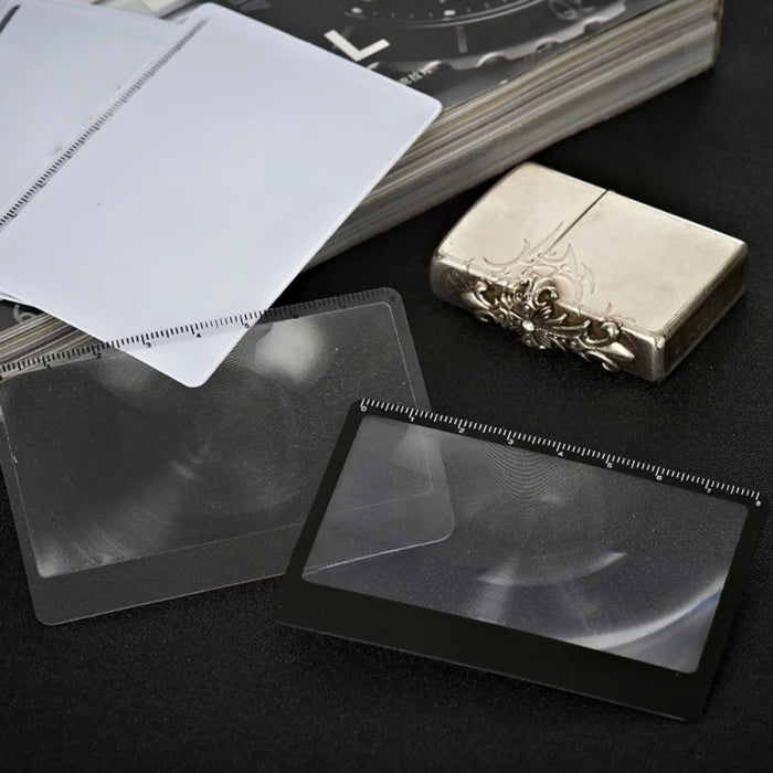 Solar Igniter Fire Starter Ruler Emergency Magnifier Portable Pocket Magnifying Sheet Card for Outdoor Camping Traveling Climb